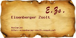 Eisenberger Zsolt névjegykártya
